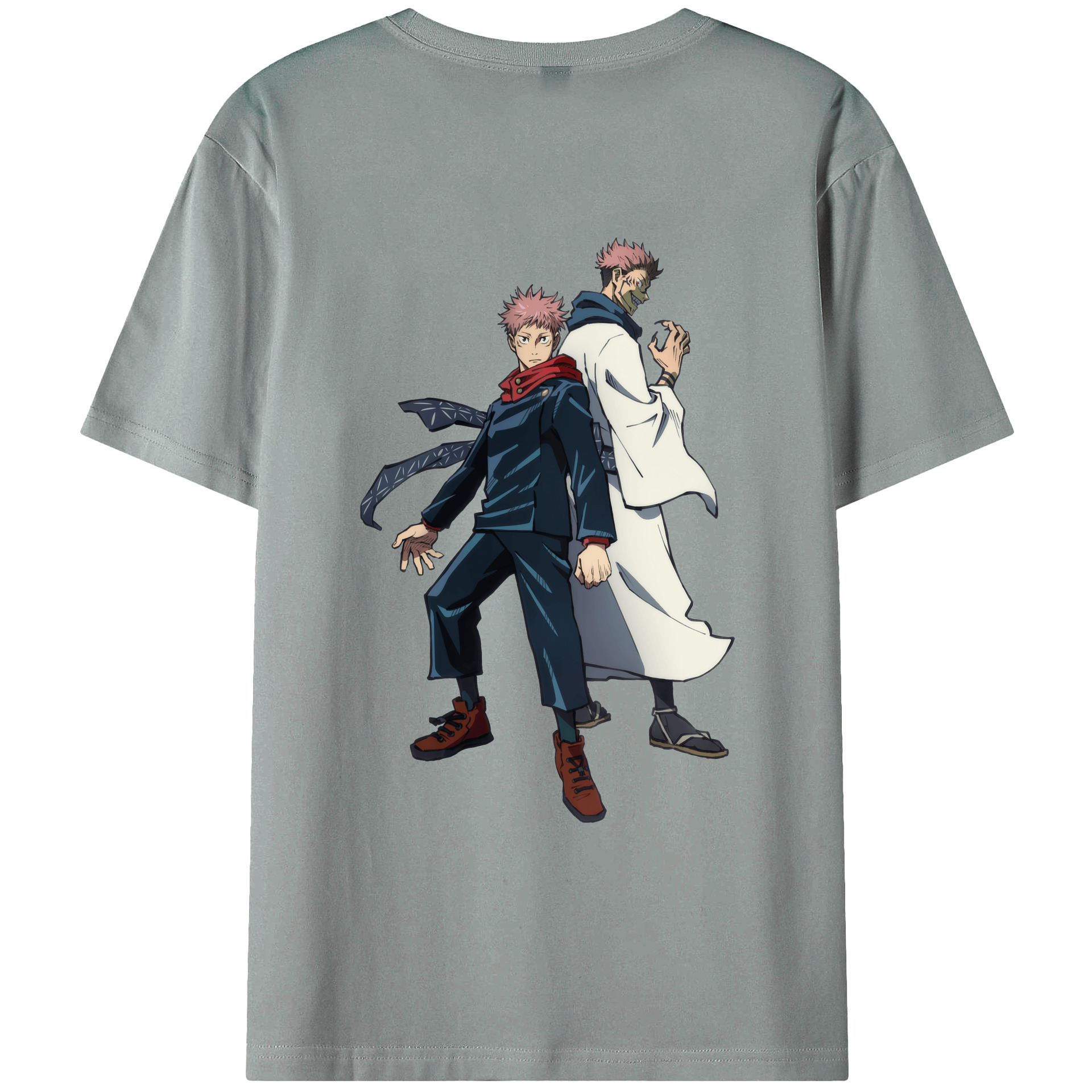 （画像用） 呪術廻戦 Jujutsu Kaisen 綿100％ メンズ半袖Tシャツ（バックプリント） 通気性